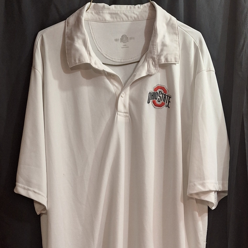 Ohio State White Polo 2XLT